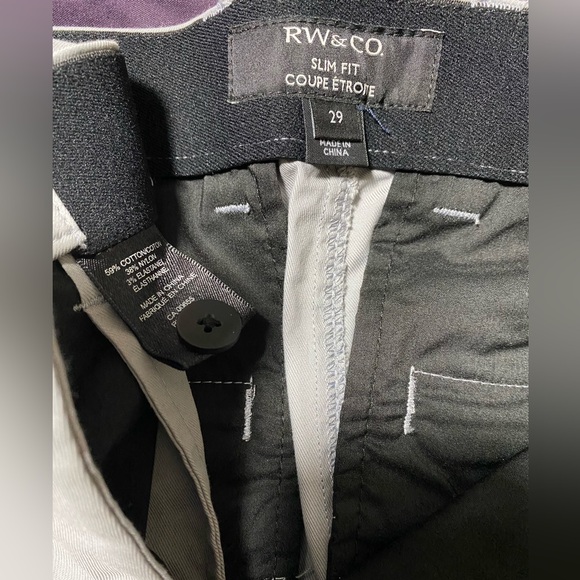 RW&CO Men’s Light Grey Commuter Joggers Slim Fit Size 29x30 - Picture 3 of 3